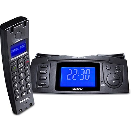 Telefone s/ Fio DECT 6.0 c/ Viva-Voz, Relógio Digital